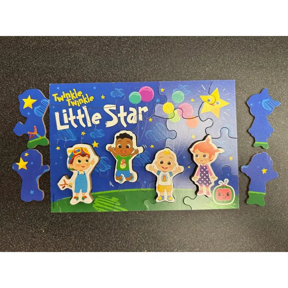 Cocomelon Set of 4 Puzzles by Moonbug Wooden Jigsaw Pre-school Age